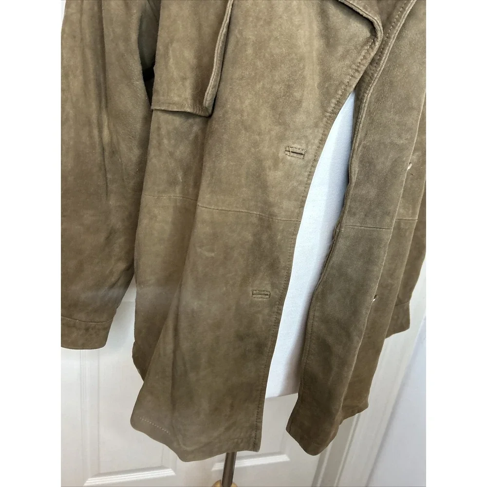 Vintage Ellen Tracey Neiman Marcus, Women's Jacket/Shirt, Size 8  Brown Suede - Picture 3 of 16